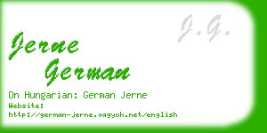jerne german business card